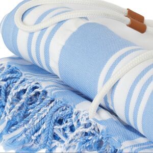 🎁nwt lemlem x H&M Blue Organic Turkish Cotton Beach Towel🎁